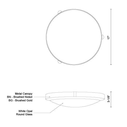 Floyd 17-in Brushed Gold LED Flush Mount by KUZCO
