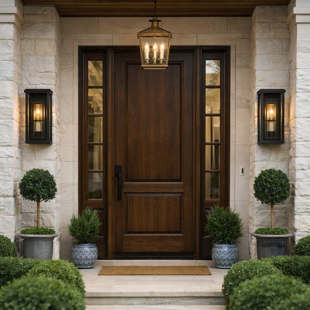 1 Light Outdoor Wall Sconce with metal frame by TransGlobe