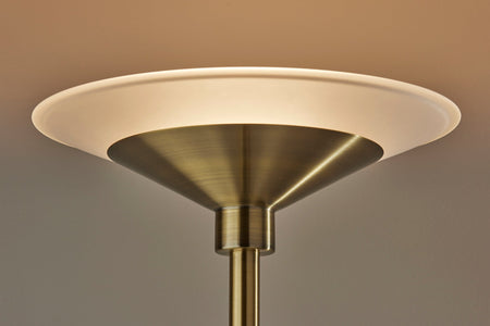 Solar LED Torchiere- Antique Brass
