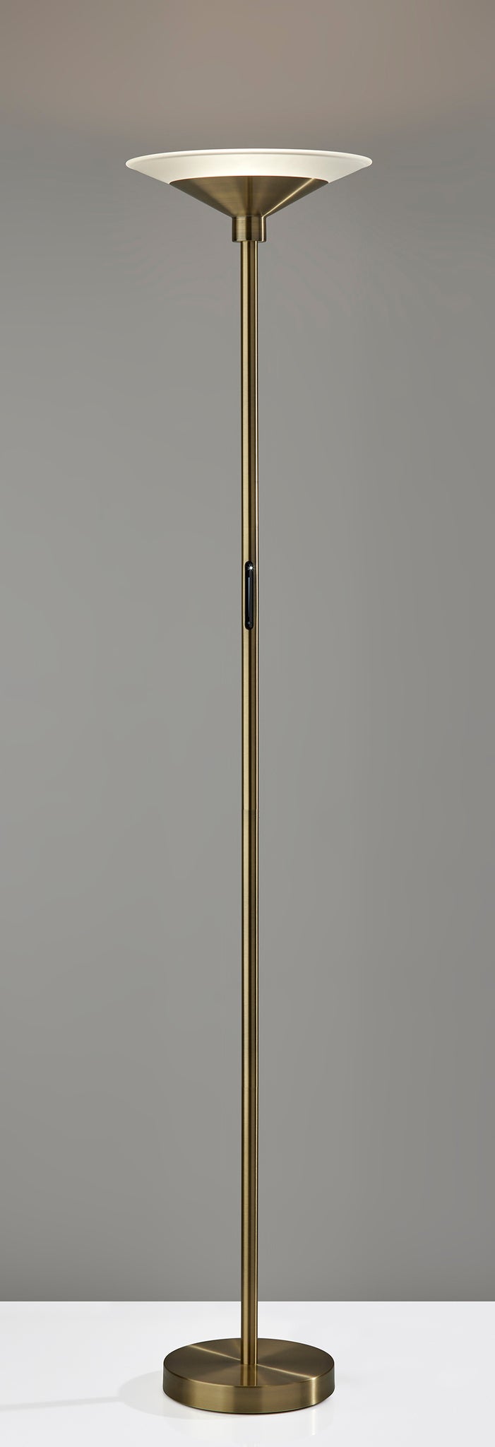 Solar LED Torchiere- Antique Brass