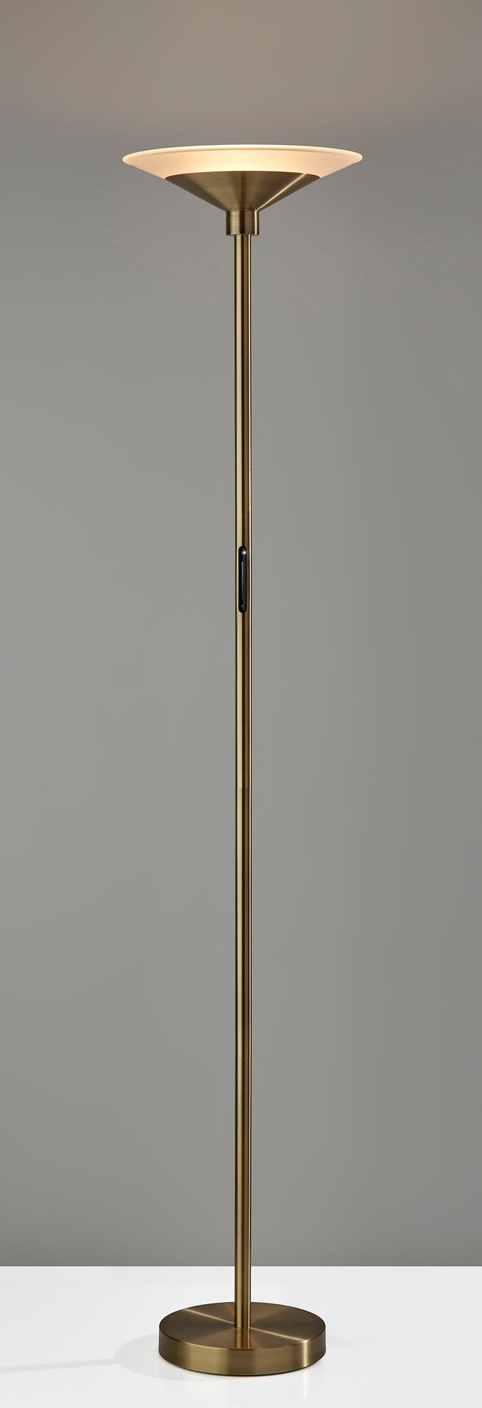 Solar LED Torchiere- Antique Brass