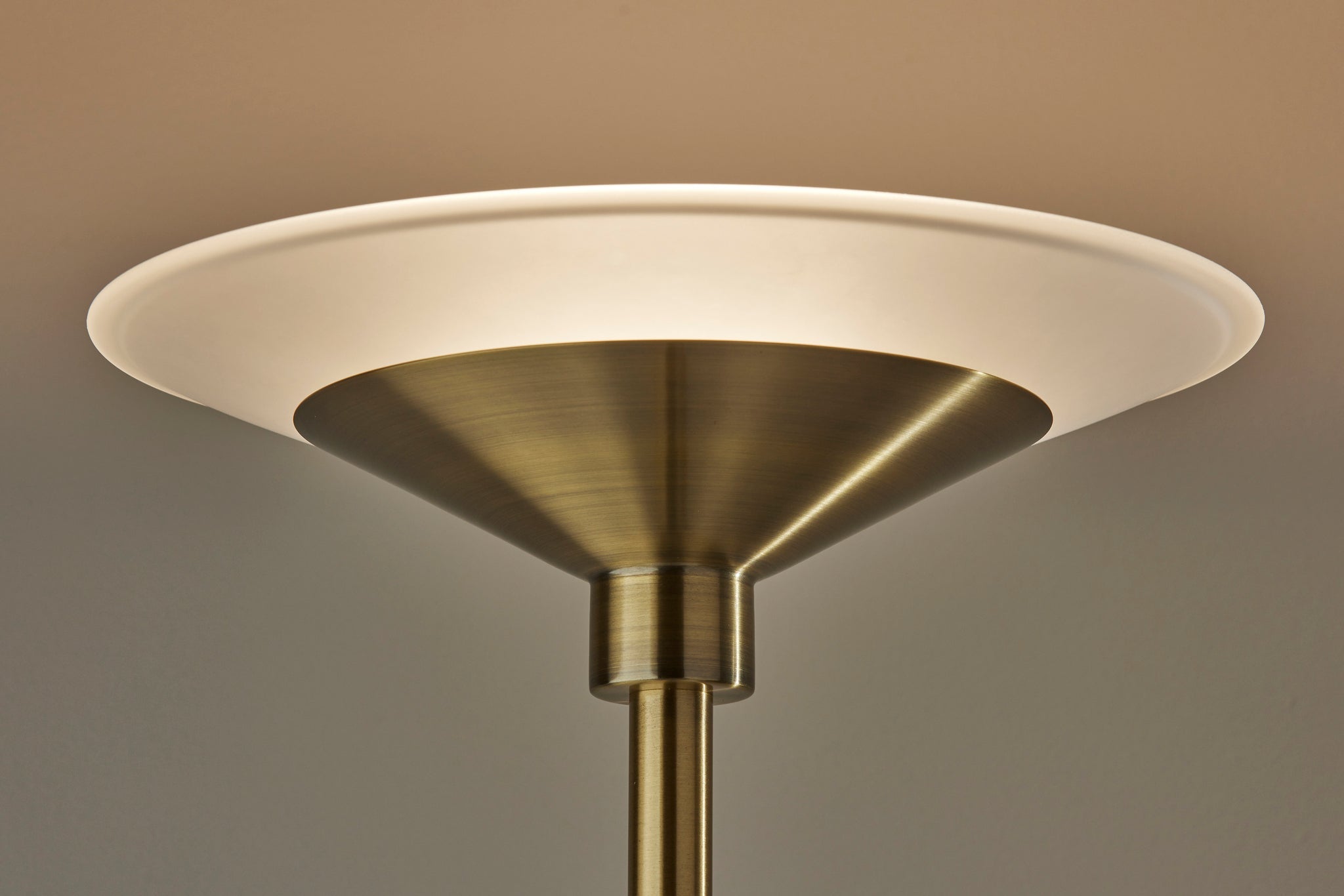 Solar LED Torchiere- Antique Brass