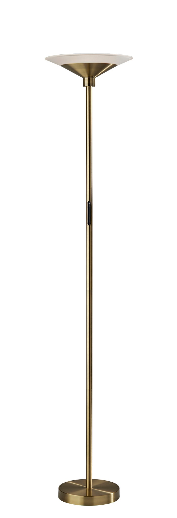 Solar LED Torchiere- Antique Brass