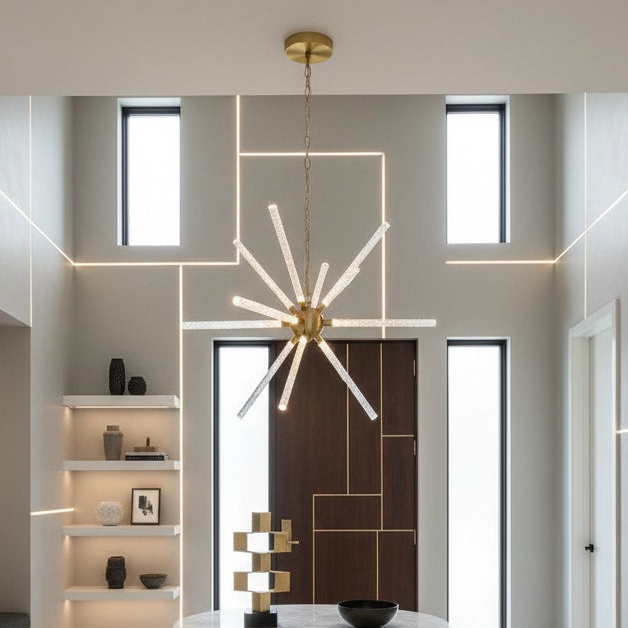 Vega 12 light Gold LED Pendant