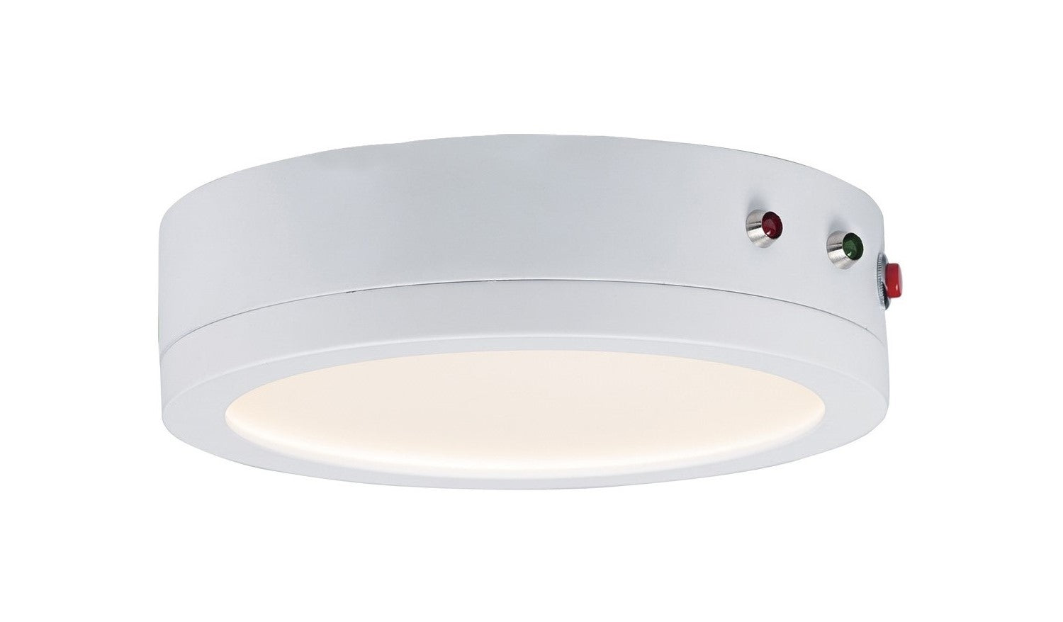 Wafer 7" RD LED Surface Mt 3000K w/Emergency Bk Up