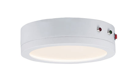 Wafer 7" RD LED Surface Mt 3000K w/Emergency Bk Up