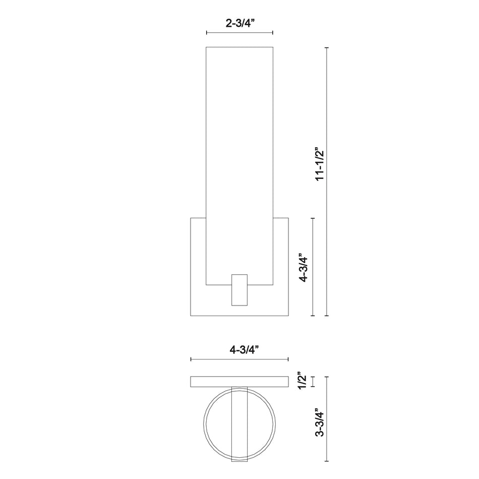 Elizabeth 12-in Brushed Nickel LED Wall Sconce by KUZCO