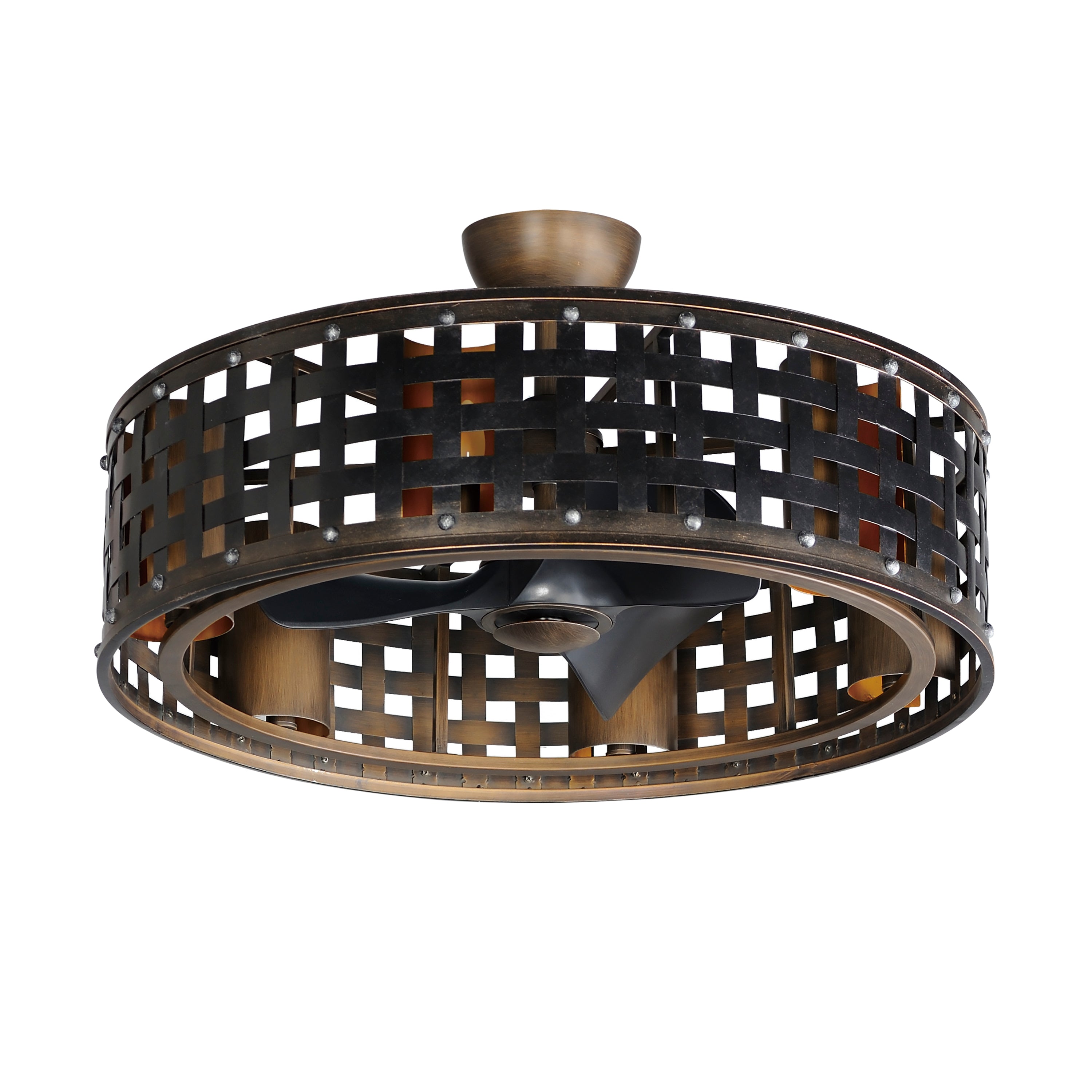 Portcullis 33" Wifi-enabled Fandelight w LED Bulbs