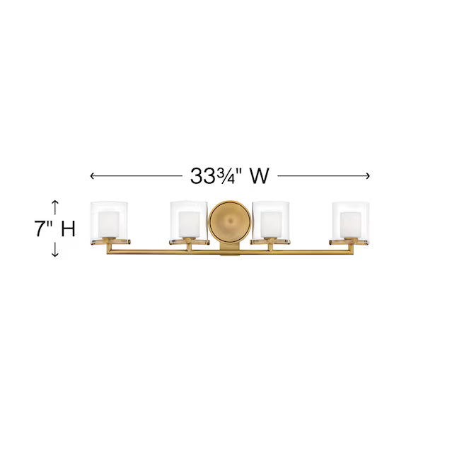 Hinkley Rixon 33.75-in 4 -Light Antique Gold by Electrolight Enterprises Inc.