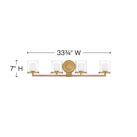 Hinkley Rixon 33.75-in 4 -Light Antique Gold by Electrolight Enterprises Inc.