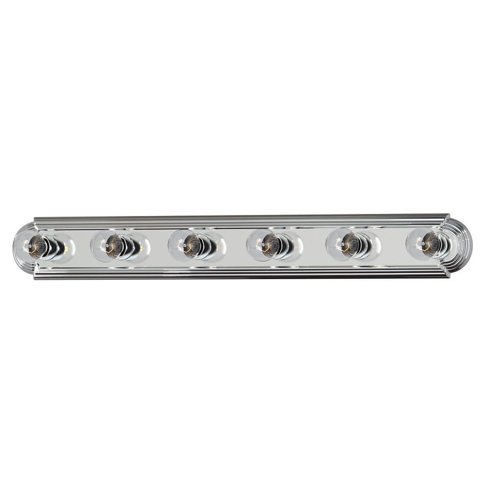 Essentials 6-Light Racetrack Bath Vanity Light