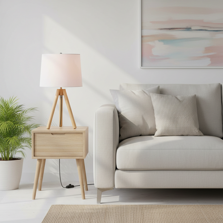 007 TB Modern Table Lamps With Warm LED Light For Living Room Bedroom Desk Office Decor by Kandil