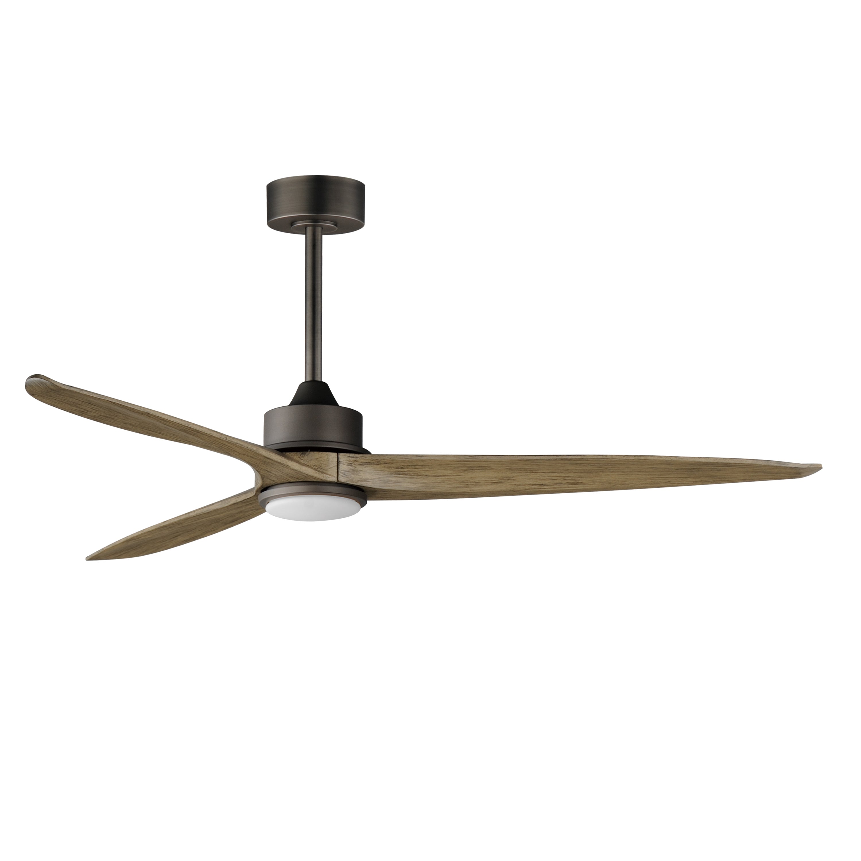 Woodwind 72" Solid Wood Blade Fan W LED Light Kit