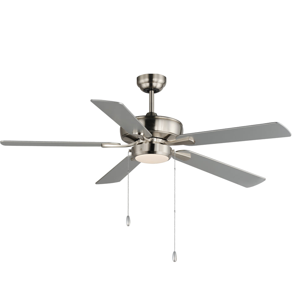 52" Super-Max Fan w/ LED Light Kit - Nickel