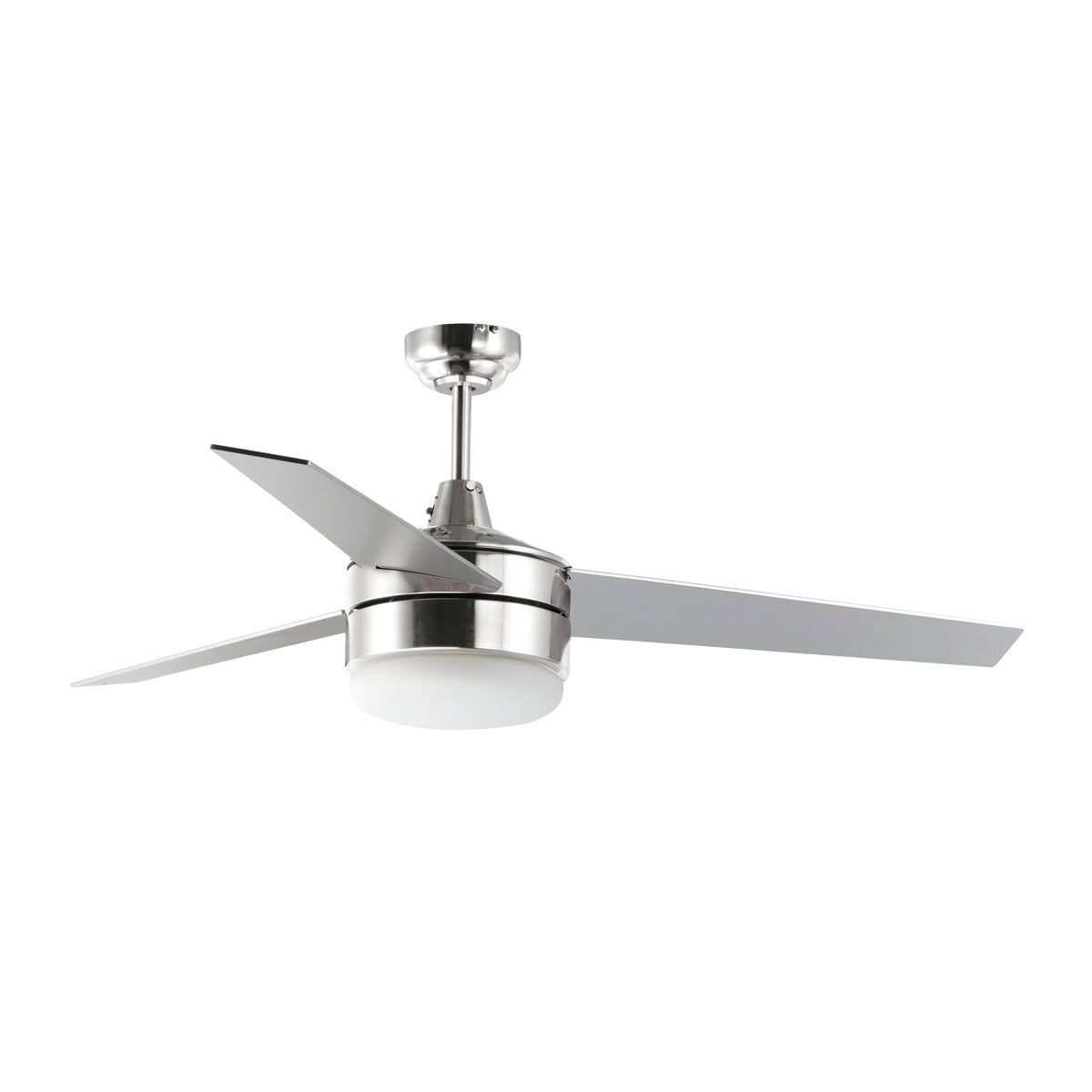 Trio 52" Nickel Fan LED 2-Light SV/BK Blades