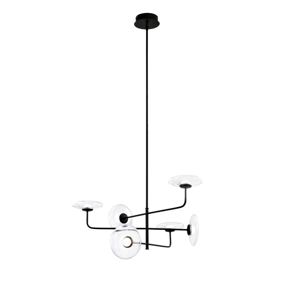 Avista Helix Chandelier 6-light Black -LED