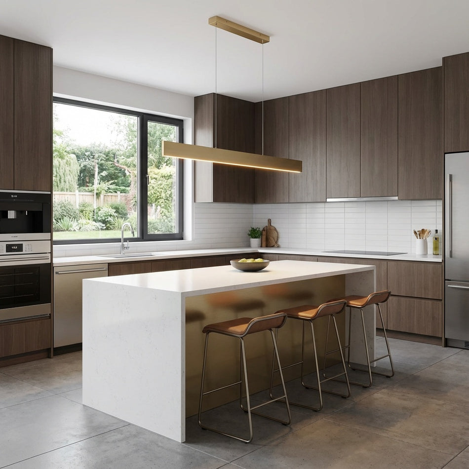 Avista Zola LED Integrated Pendant in Brushed Brass