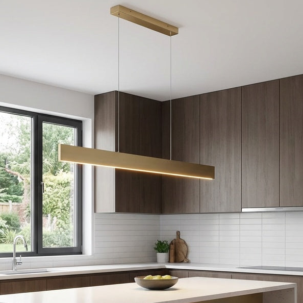 Avista Zola LED Integrated Pendant in Brushed Brass
