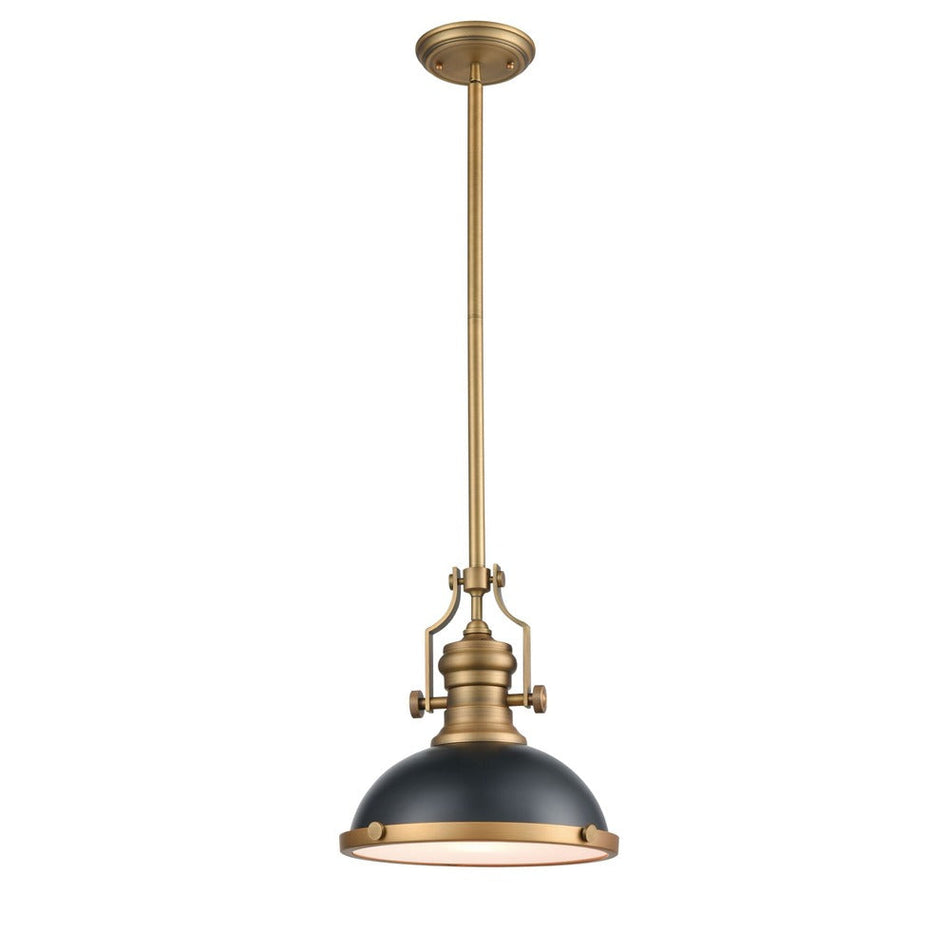 Avista Luxor Pendant 1-Light Black & Aged Brass