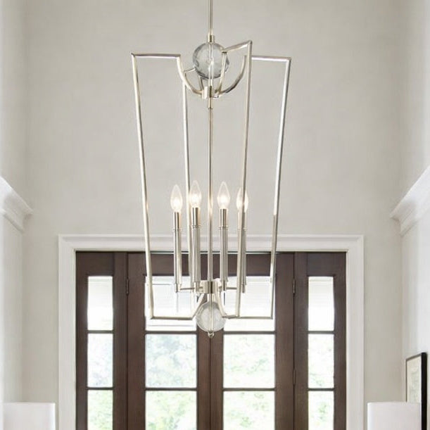 Rio 4 Light Lantern in Nickel by Avista