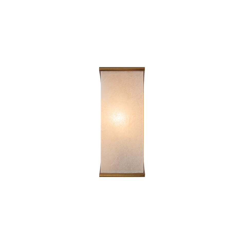 Abbott 10-in Vintage Brass/Alabaster 1 Light Wall/Vanity by ALORA