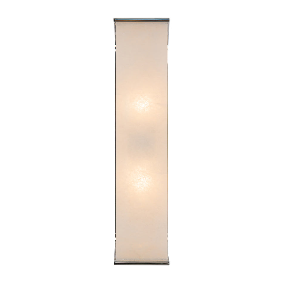 Abbott 19-in Polished Nickel/Alabaster 2 Lights Wall/Vanity by ALORA