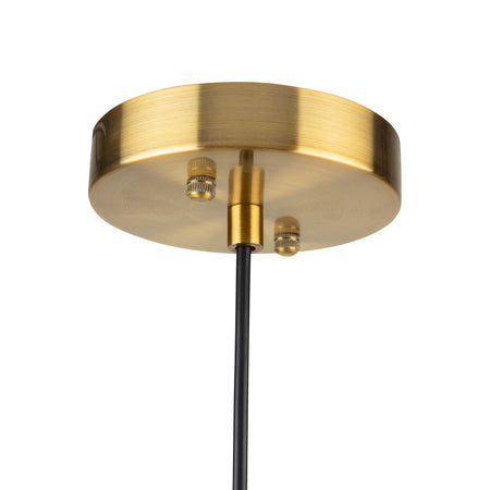 Vita Collection 1-Light Pendant White and Brass