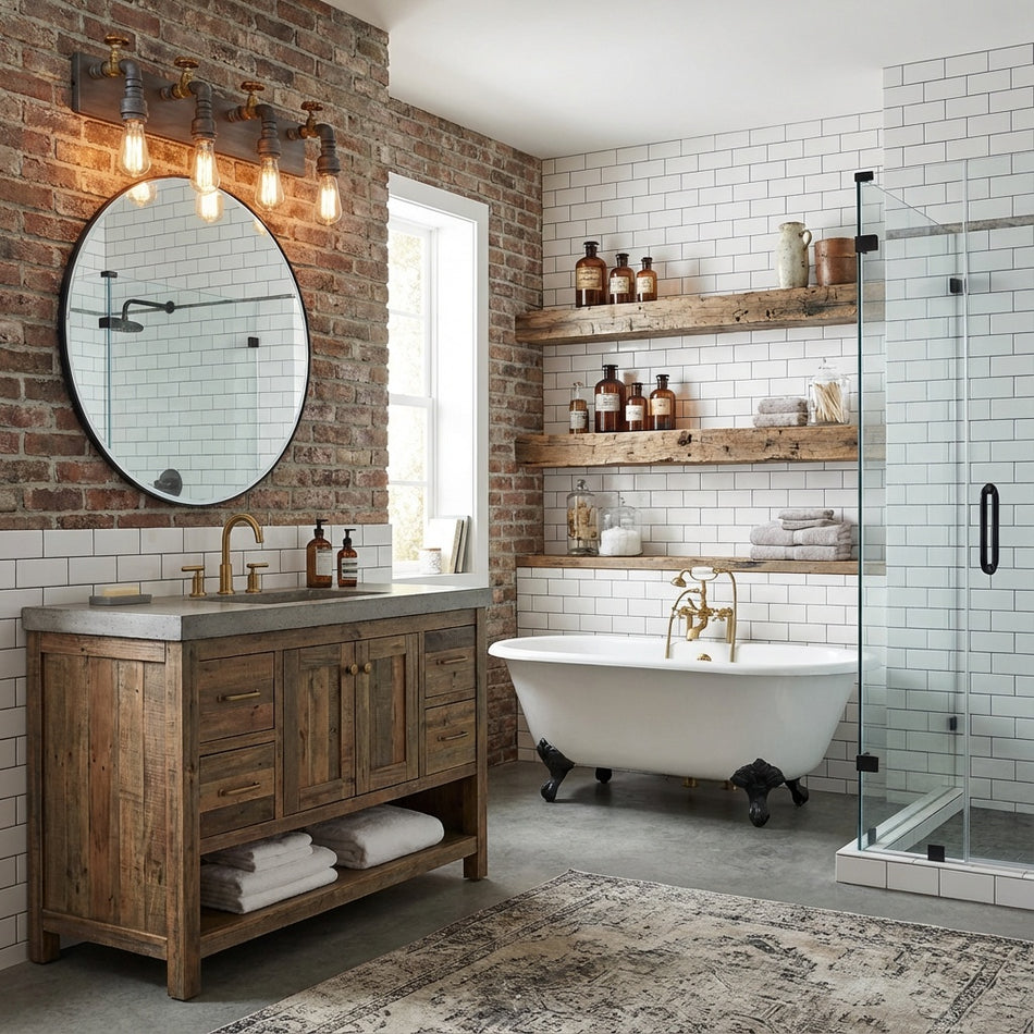 24" Vintage American Industrial Wall 4 Light in Brass by Artcraft