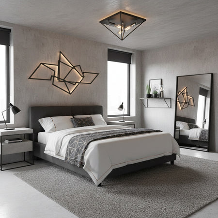 Artistry AC11113 Flush Mount Matte Black & Harvest Brass by Artcraft