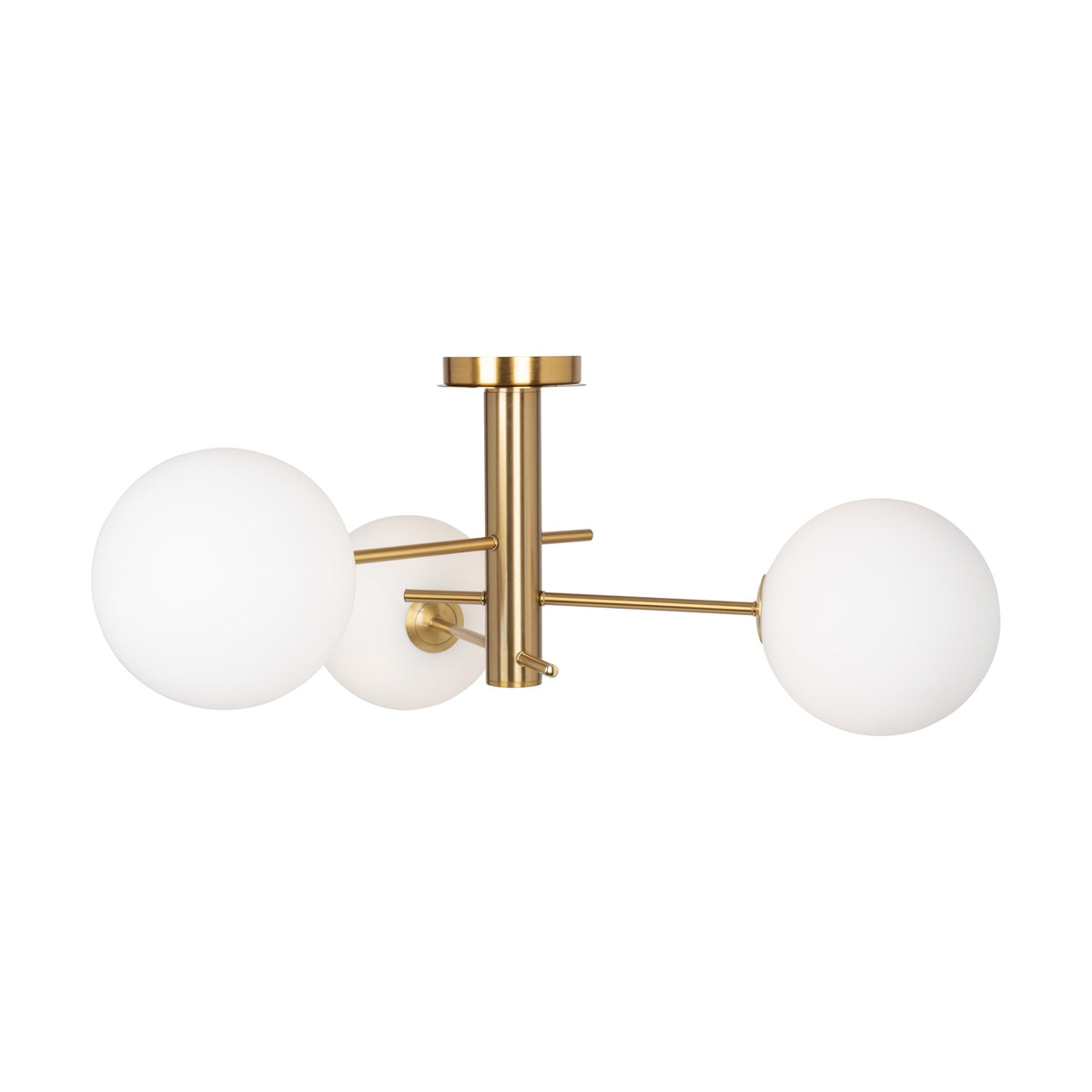 Aurelia Collection 3-Light Semi-Flush Mount Brass