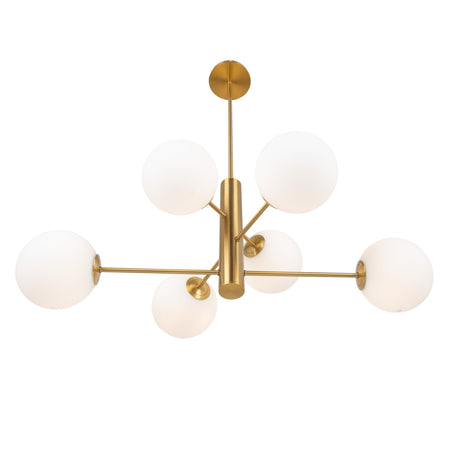 Aurelia Collection 6-Light 31" Chandelier Brass