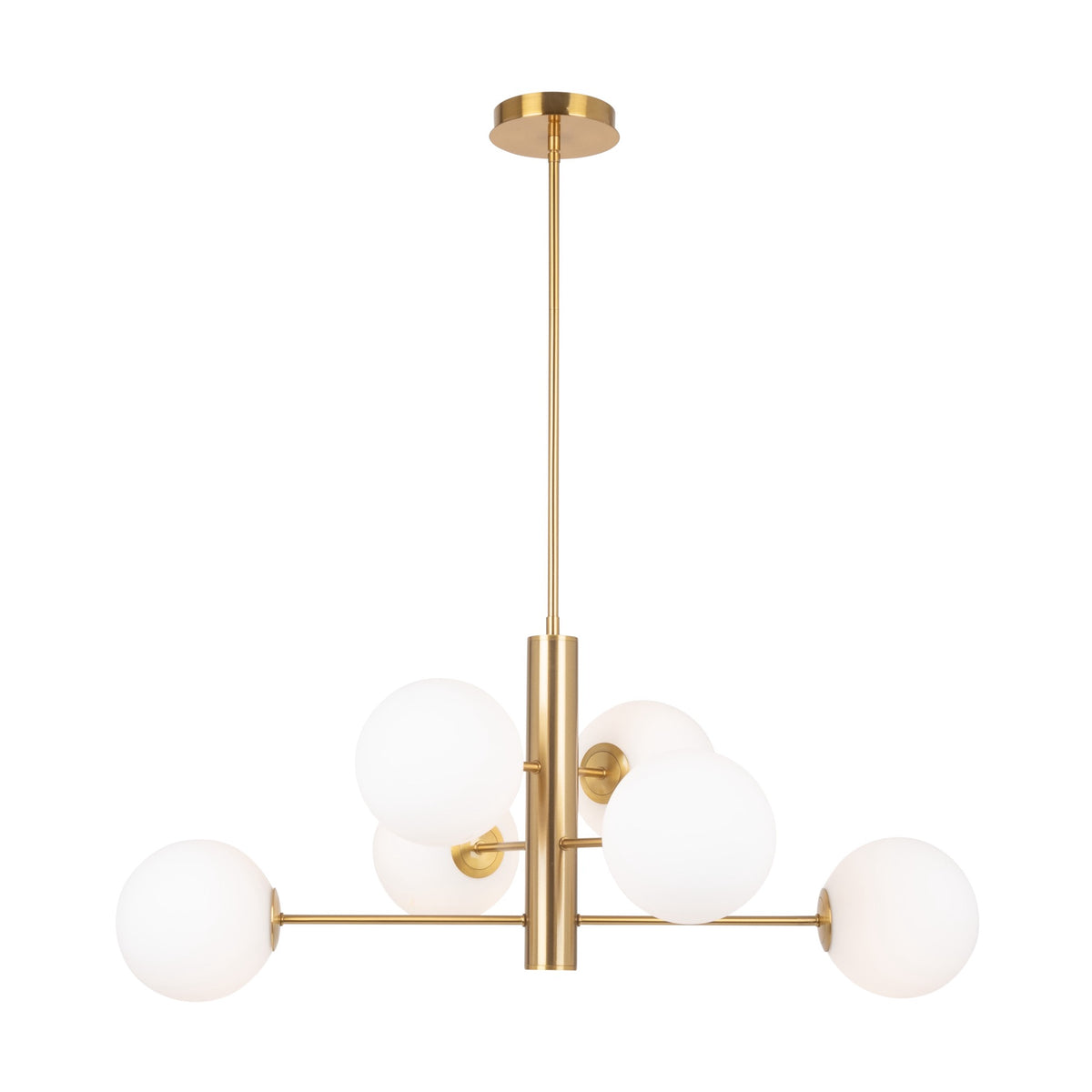 Aurelia Collection 6-Light 31" Chandelier Brass