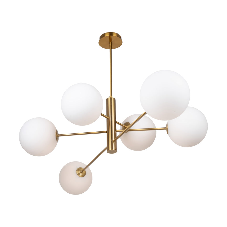 Aurelia Collection 6-Light 48" Chandelier Brass