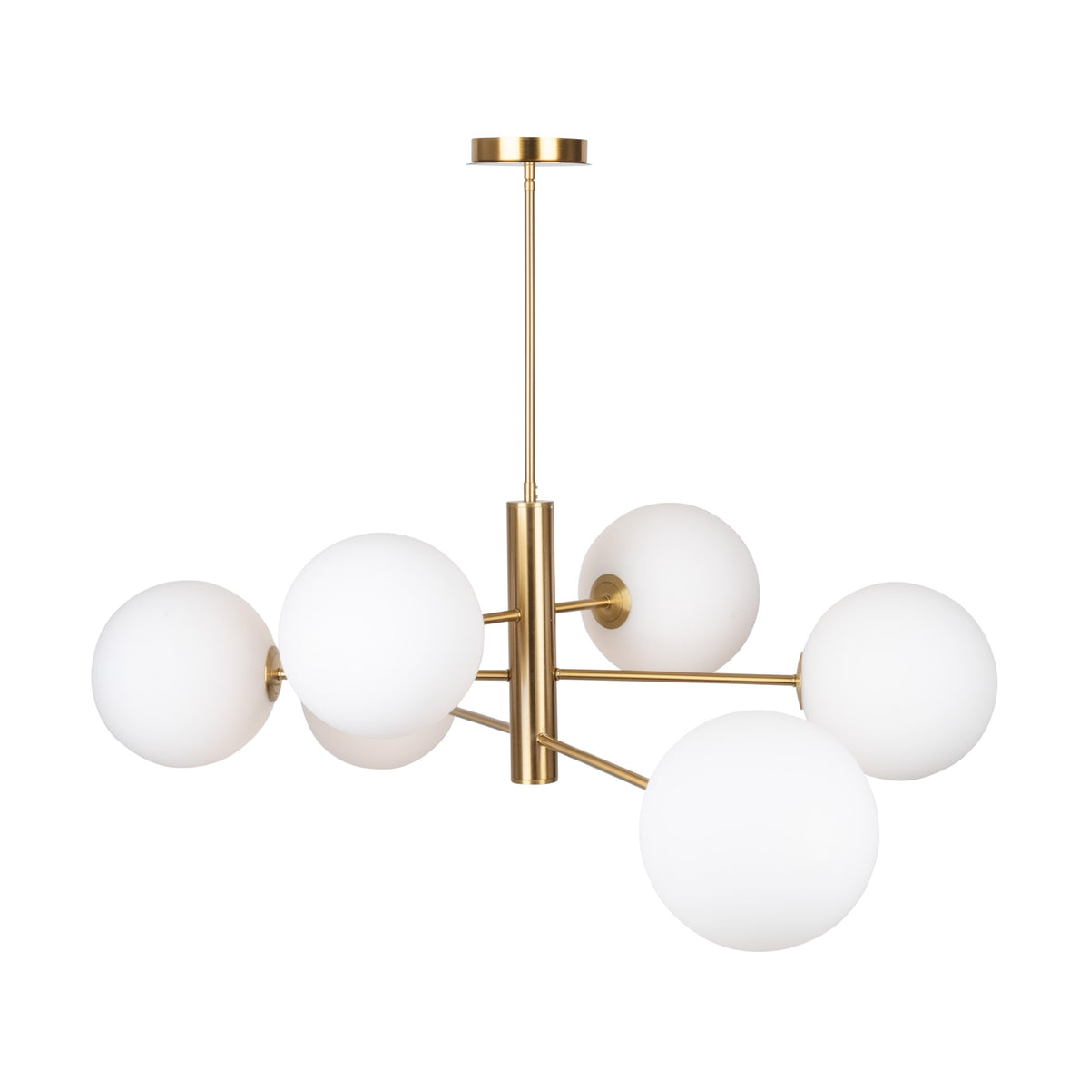 Aurelia Collection 6-Light 48" Chandelier Brass