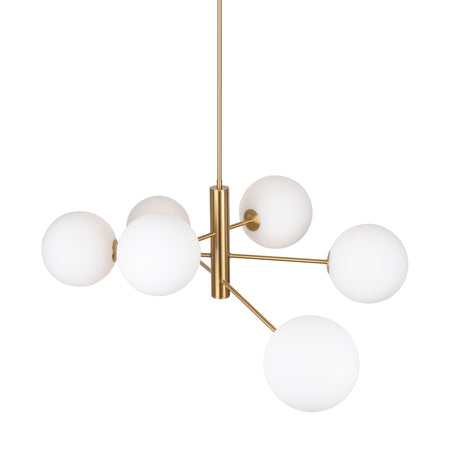 Aurelia Collection 6-Light 48" Chandelier Brass