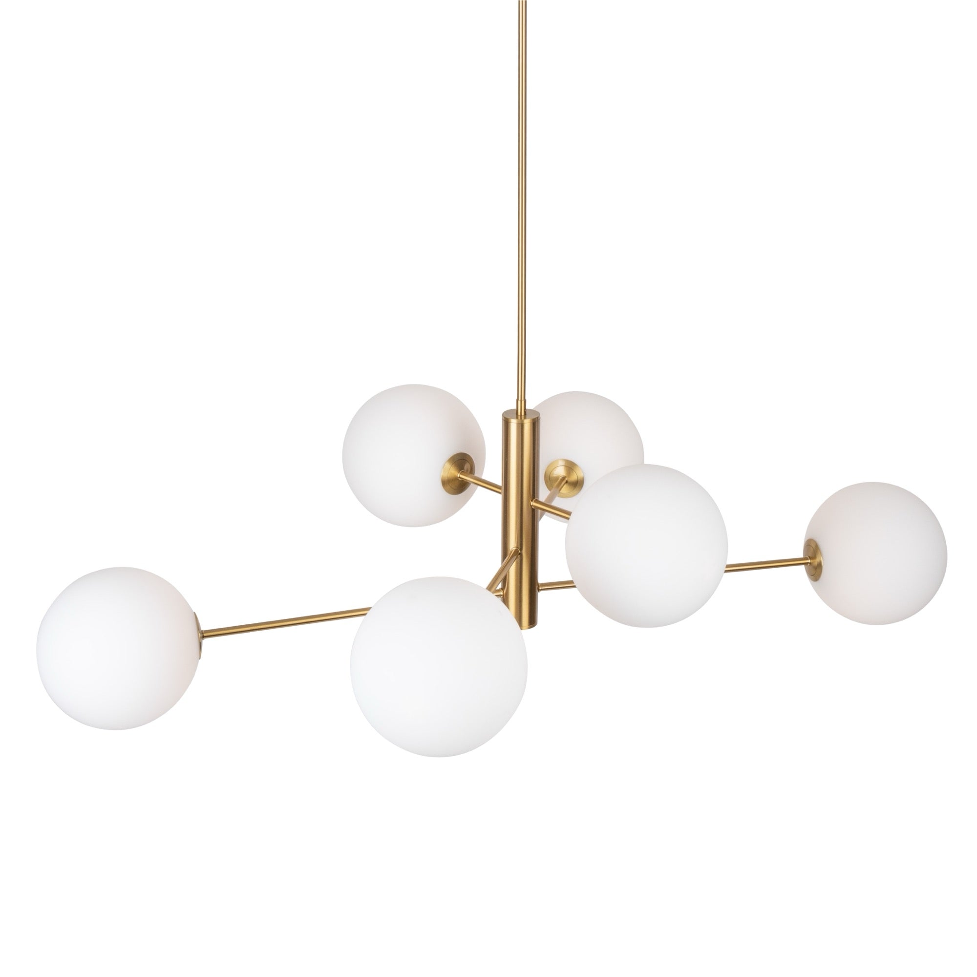 Aurelia Collection 6-Light 48" Chandelier Brass