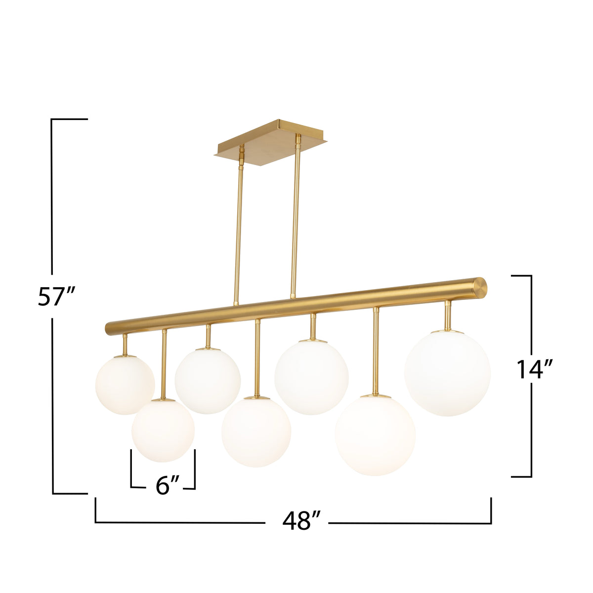 Aurelia Collection 7-Light Island/Pool Table Brass