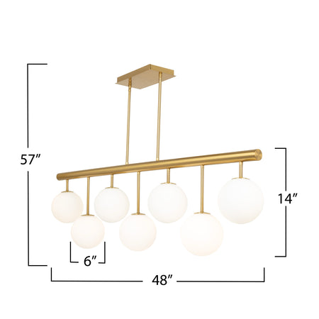 Aurelia Collection 7-Light Island/Pool Table Brass