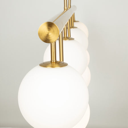 Aurelia Collection 7-Light Island/Pool Table Brass