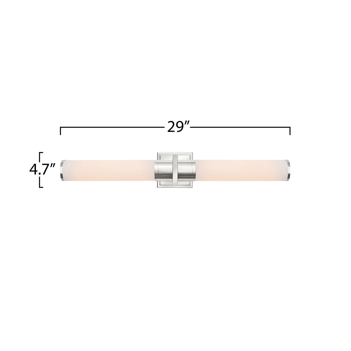 Positano - 2-Light Bathroom Vanity Light - White Glass/Polished Nickel
