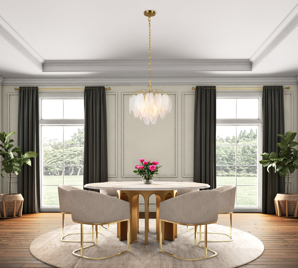 Alessia Collection 4-Light Chandelier Brushed Brass