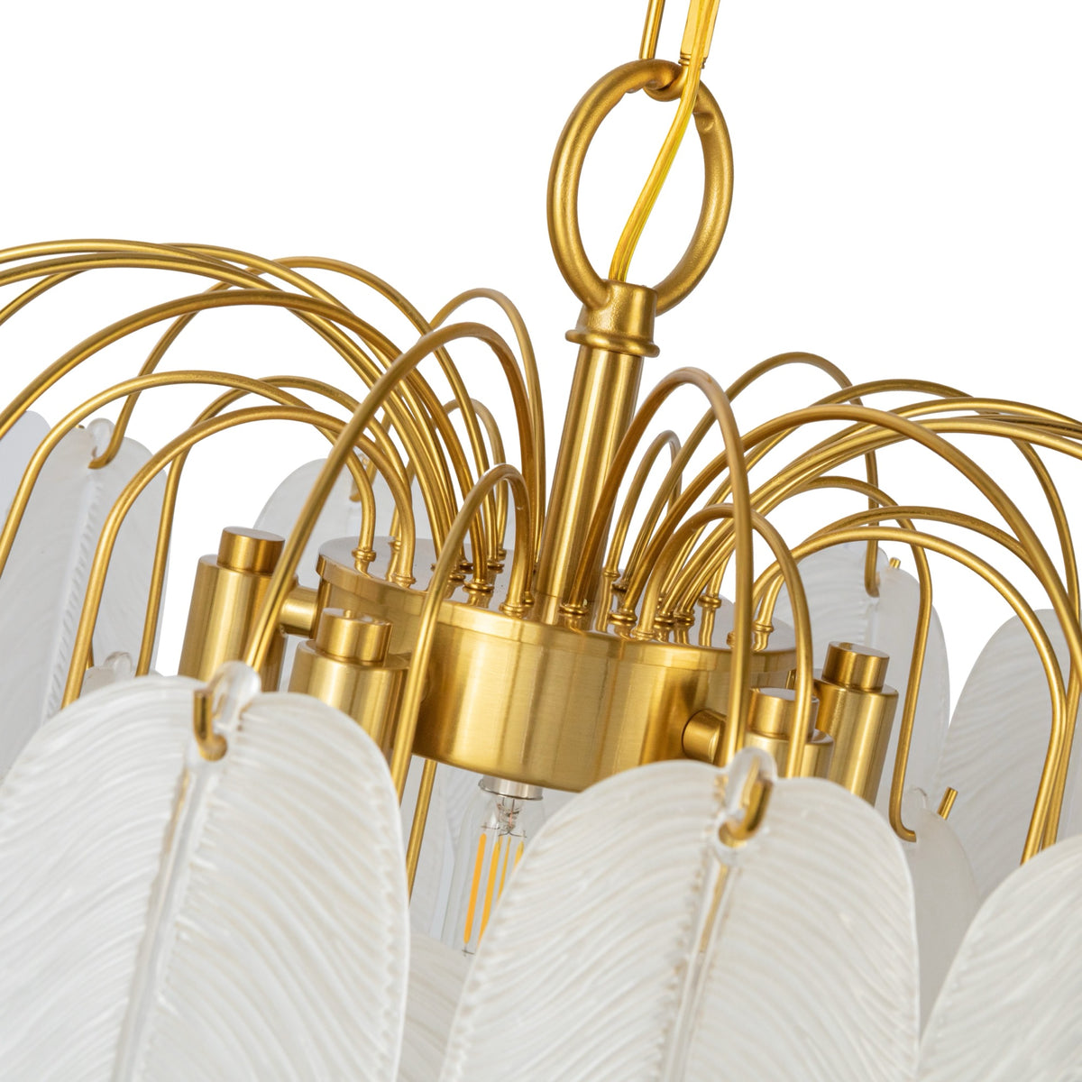 Alessia Collection 4-Light Chandelier Brushed Brass