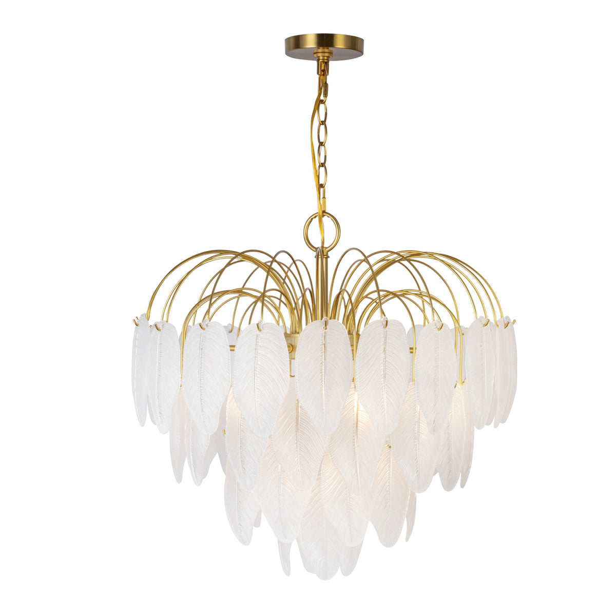 Alessia Collection 10-Light Chandelier Brushed Brass