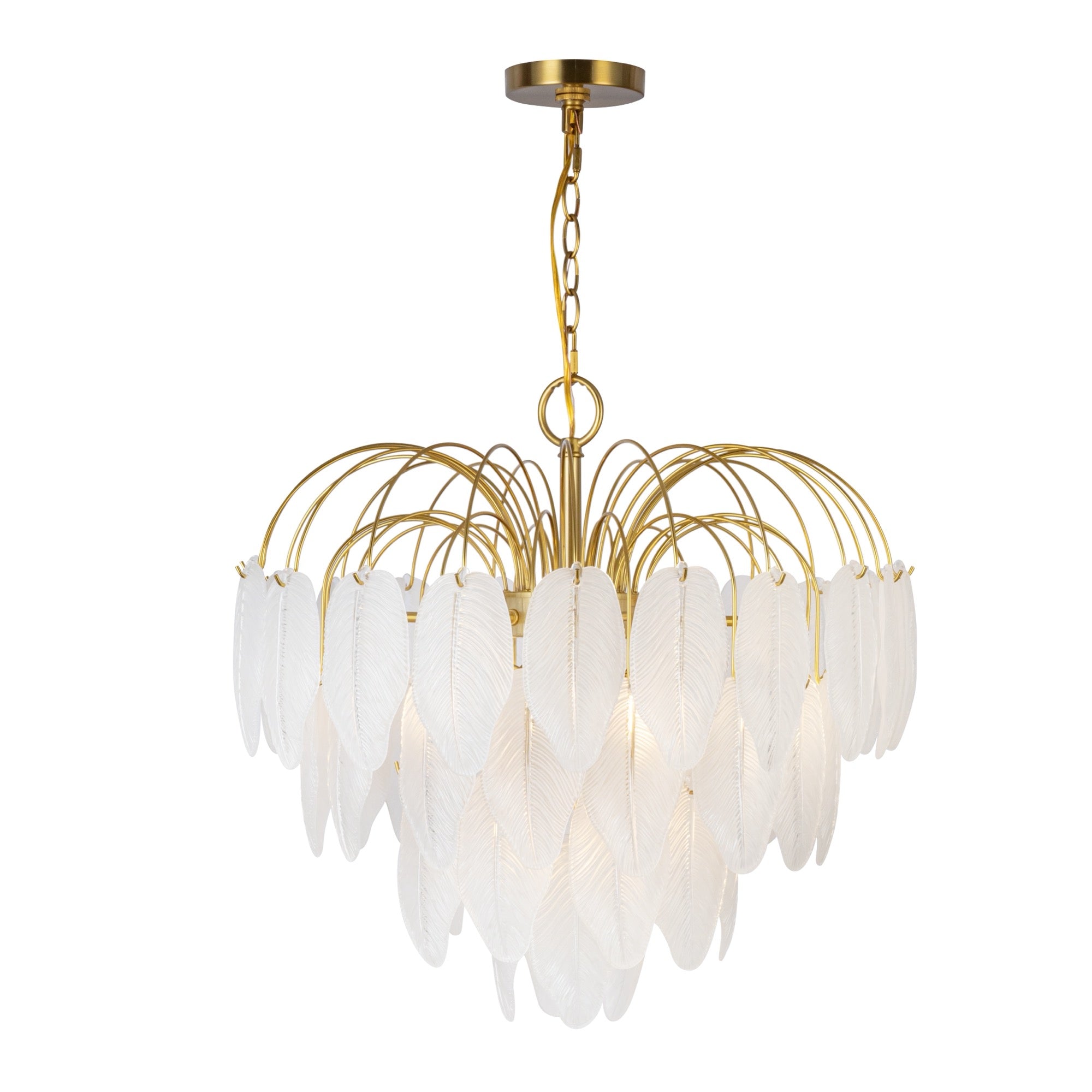 Alessia Collection 10-Light Chandelier Brushed Brass