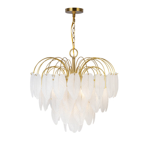 Alessia Collection 10-Light Chandelier Brushed Brass