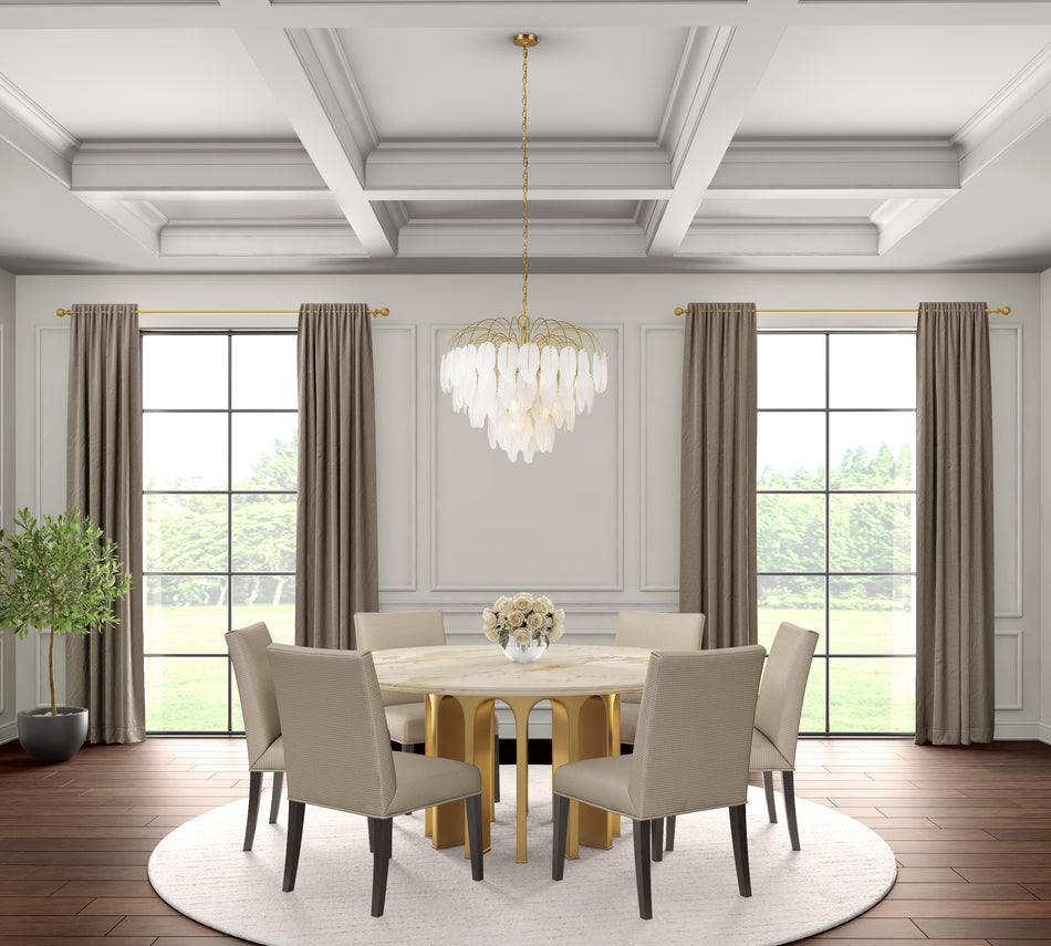 Alessia Collection 19-Light Chandelier Brushed Brass