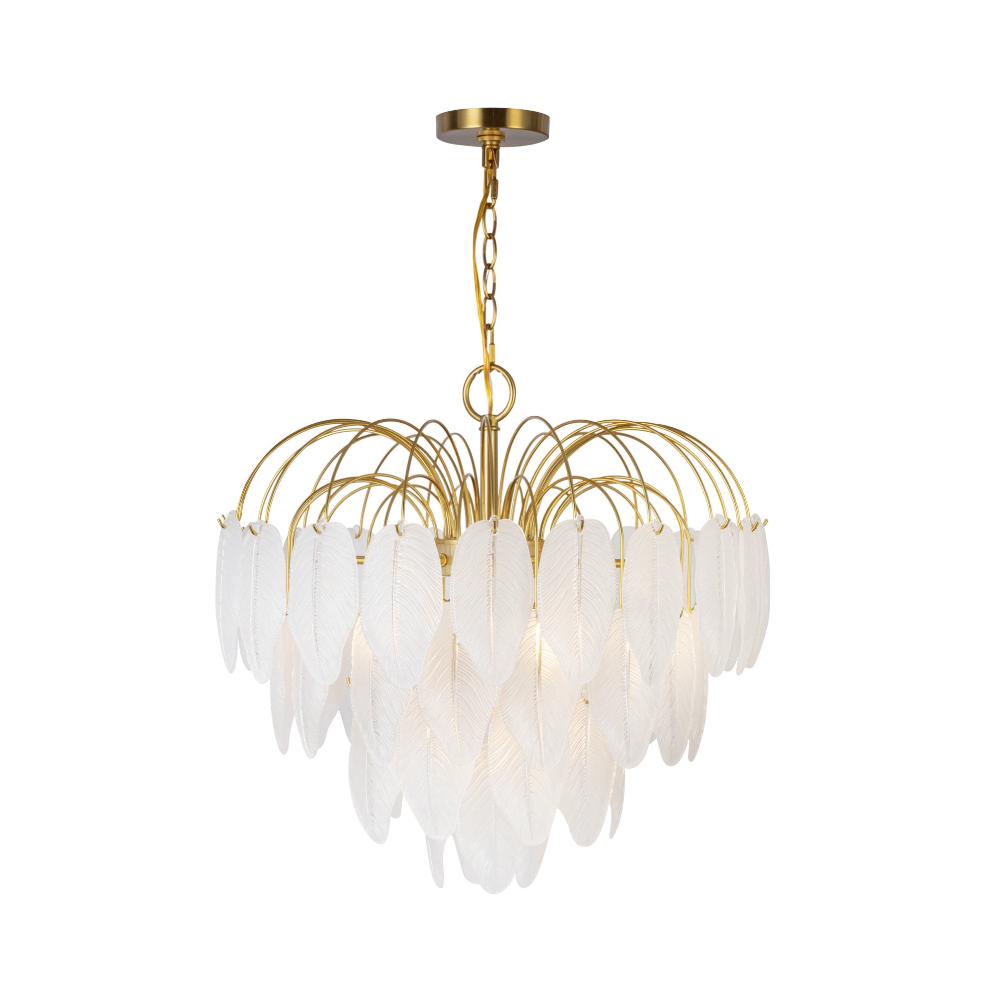 Alessia Collection 24-Light Chandelier Brushed Brass