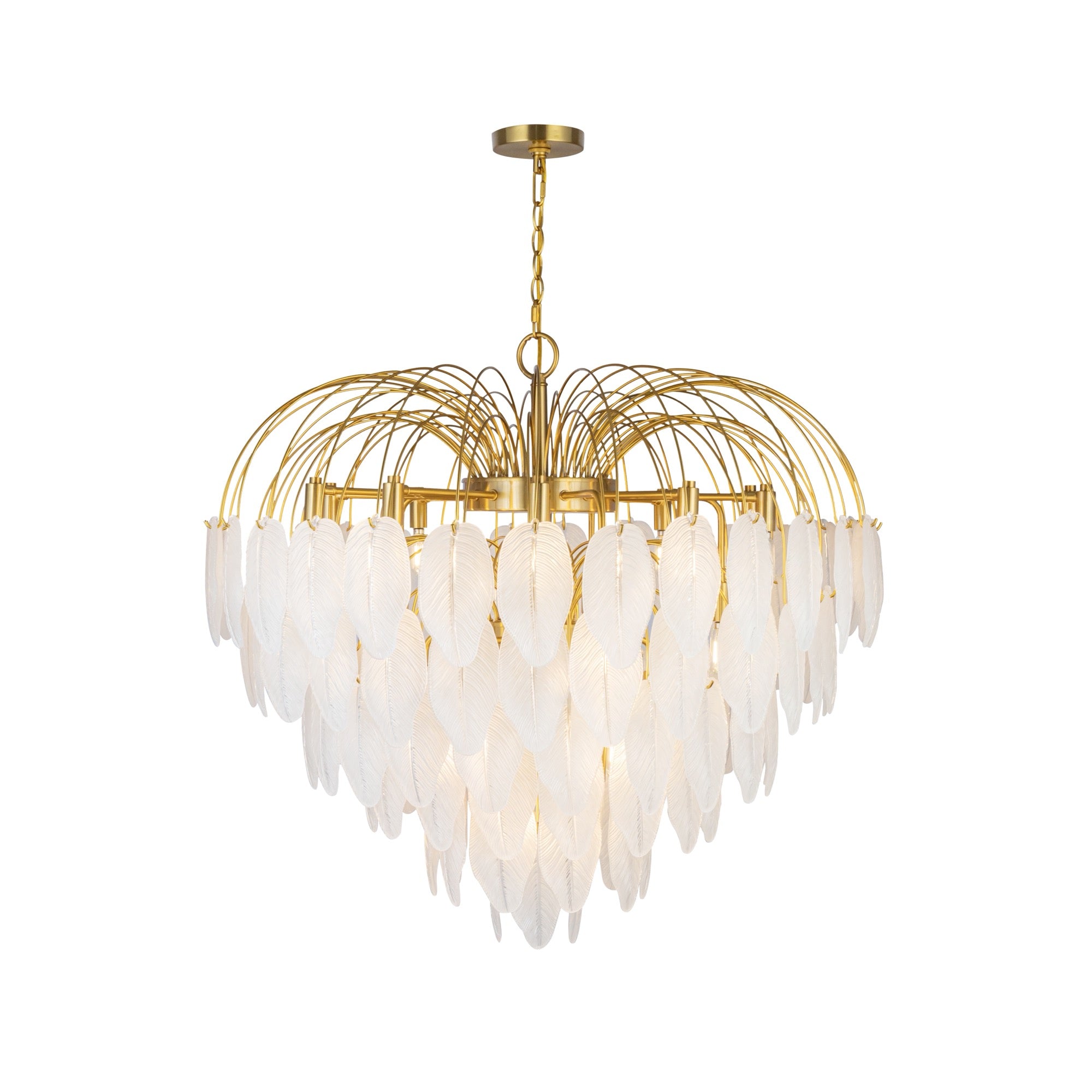 Alessia Collection 24-Light Chandelier Brushed Brass