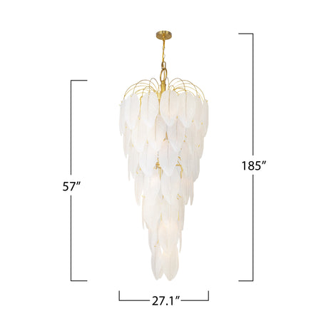 Alessia Collection 21-Light Chandelier Brushed Brass