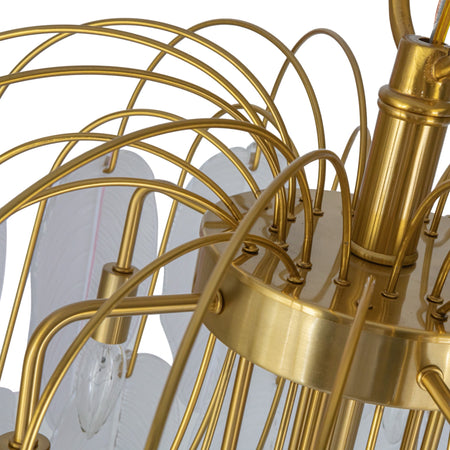 Alessia Collection 21-Light Chandelier Brushed Brass
